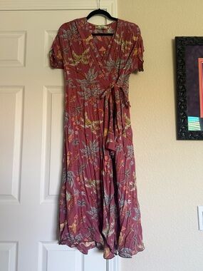 Loco Lindo tropical wrap dress